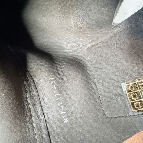 PEDRO GARCIA Suede Dark Olive Green Open Toe Sandals Shoes Heels EU 37.5 US 7.5 - Picture 8 of 10